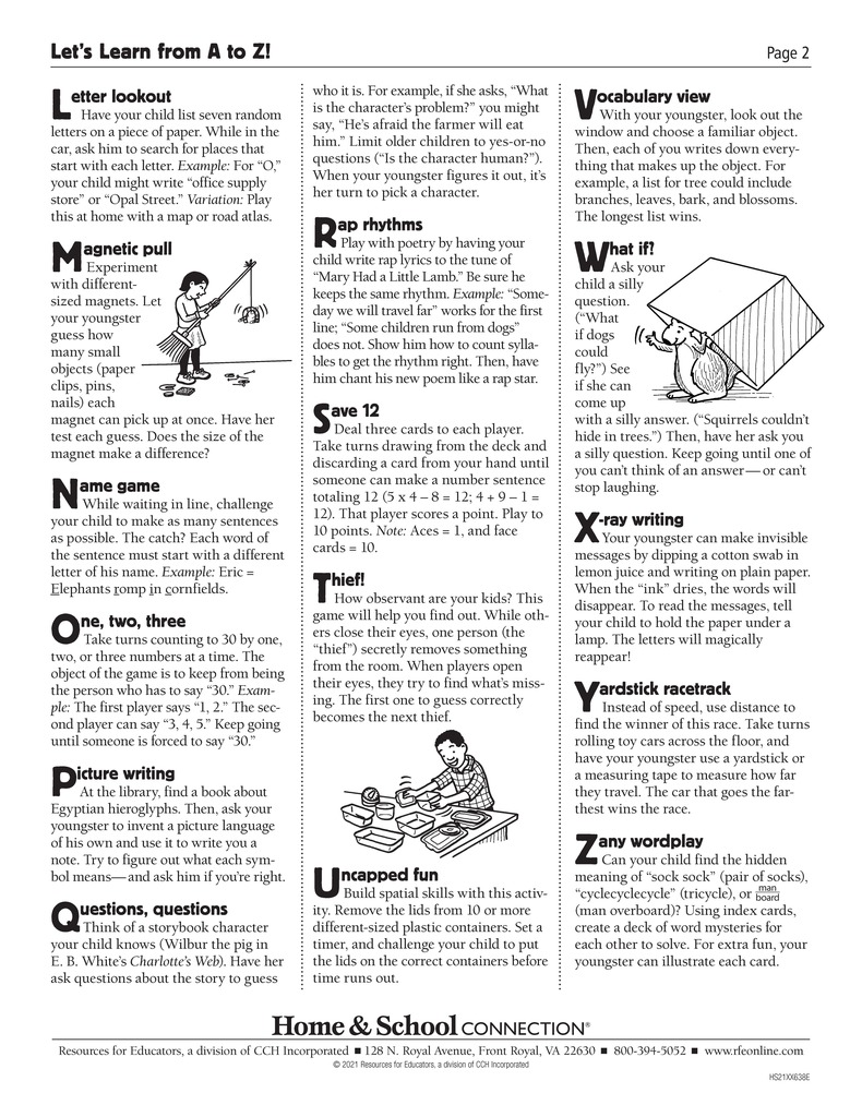 Let's learn from A to Z page 2