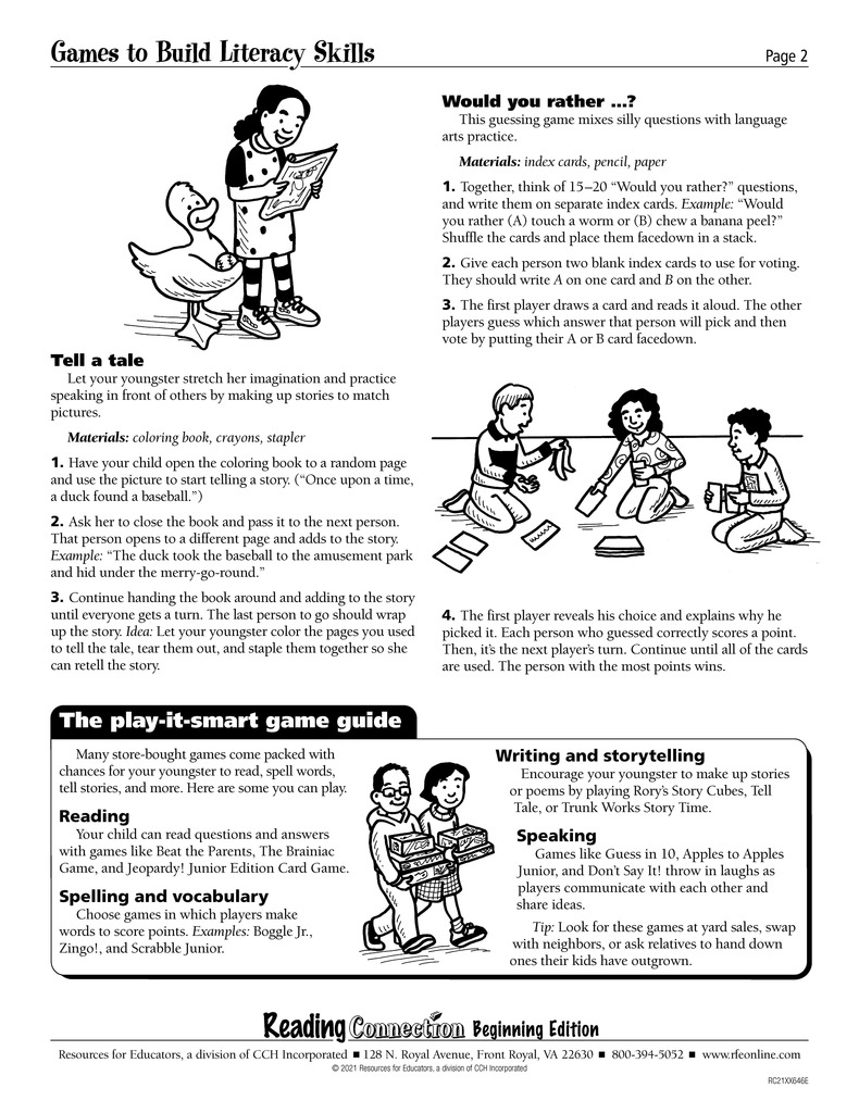 Literacy skills games page 2