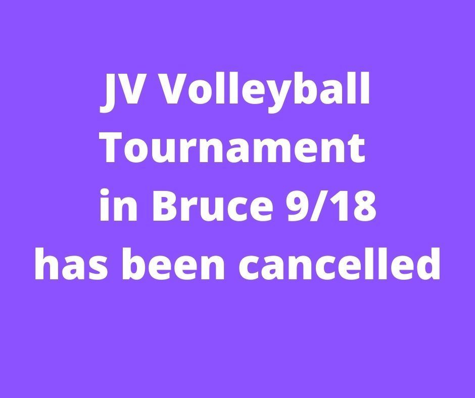 JV Volleyball for Saturday 9/18 is cancelled.